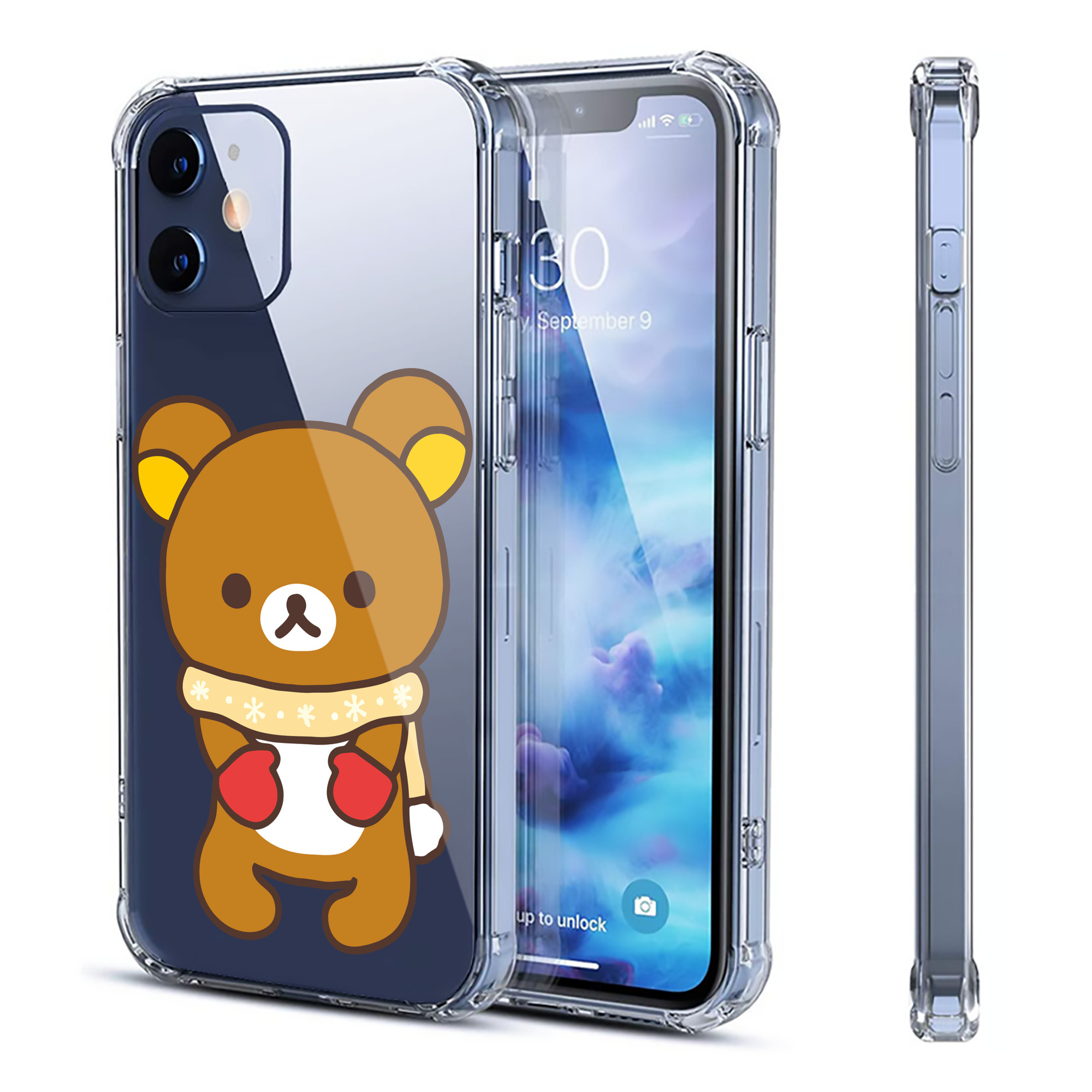 （画像用） リラックマ リラックマ キイロイトリ Rilakkuma Korilakkuma Kiiroitori 【iPhone 12シリーズ対応】透明スマホケース（クリアソフトケース）